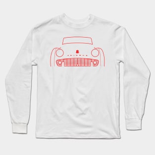 Triumph TR3 classic car outline graphic (red) Long Sleeve T-Shirt